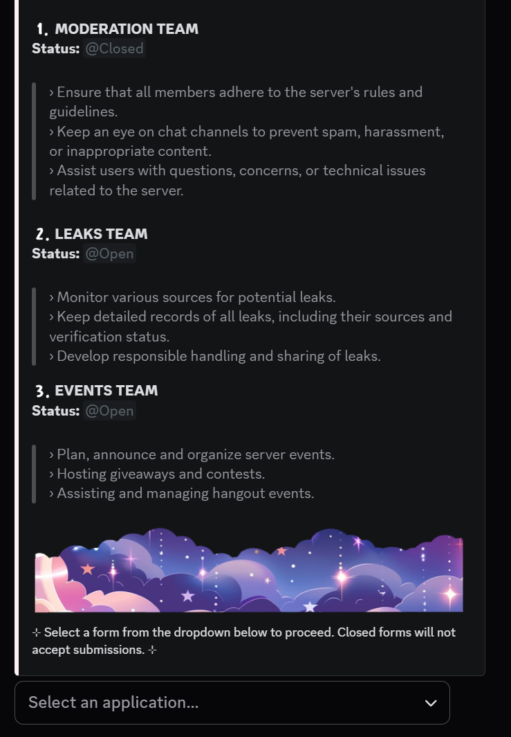 Applications module preview